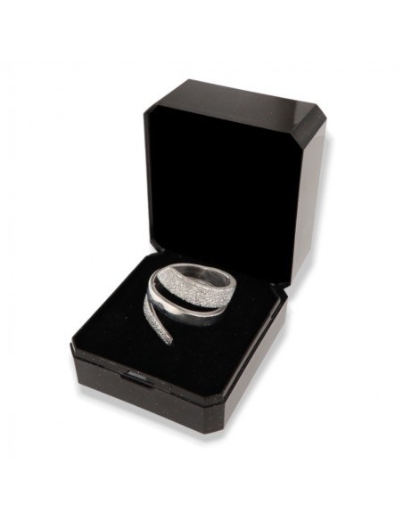 Anello Argento Rodiato Serpente Diamantato [a53c25f9]