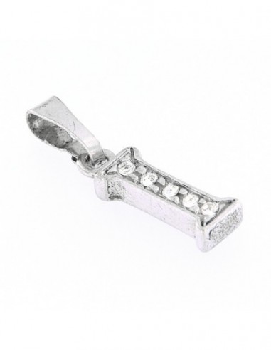 Ciondolo Argento Rodiato Lettera I Con Zirconi [4439a9a6]