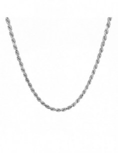 Collana Argento Rodiato Maglia Rope [344f44e7]
