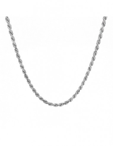 Collana Argento Rodiato Maglia Rope [344f44e7]
