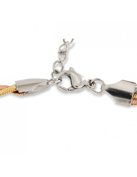 Collana Acciaio Coda Di Topo Intrecciata 3 Colori [db430c9c]