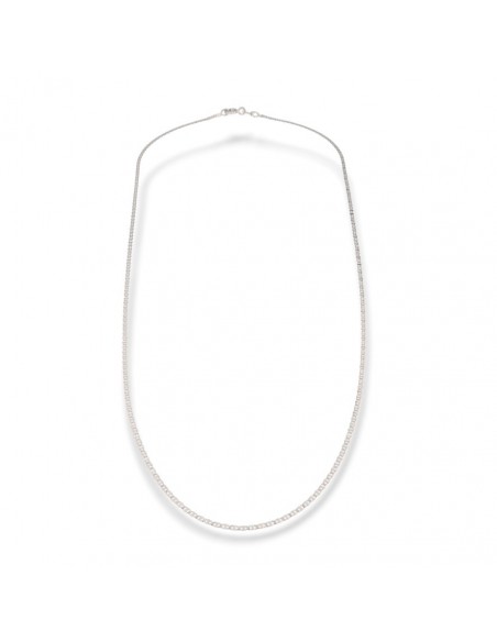 Collana Oro Bianca Maglia Marina Sottile [63190df1]