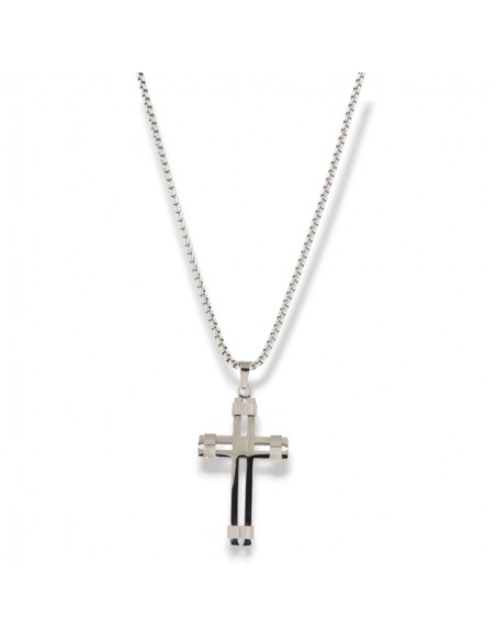 Collana Acciaio Crocifisso Pendente 12,75GR [de5b062a]
