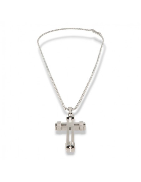 Collana Acciaio Crocifisso Pendente 12,75GR [70ecaf9f]