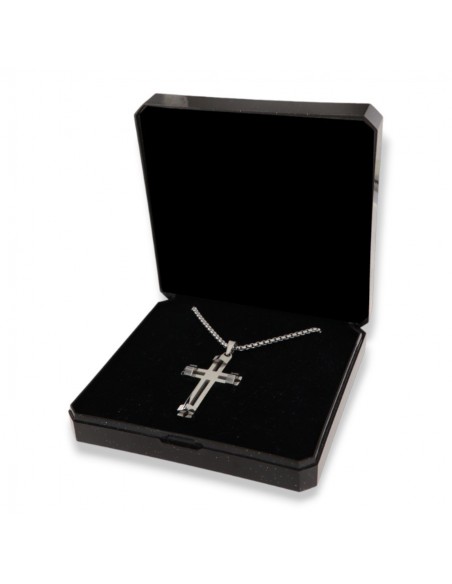 Collana Acciaio Crocifisso Pendente 12,75GR [1ed72d96]