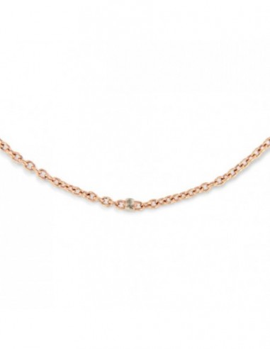 Collana Oro Rosa Rollina Cubetti Oro Bianco Sfaccettati [385ccb8b]