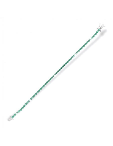 Bracciale Argento Tennis Zirconi Verdi 3MM 18CM [e4aeb352]