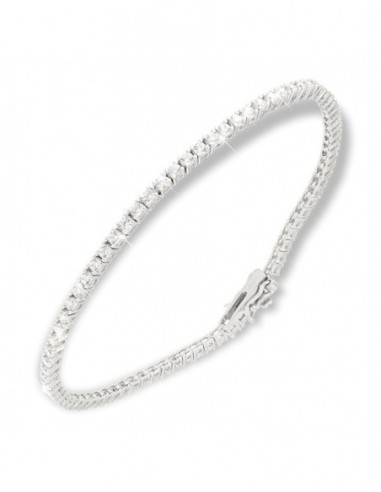 Bracciale Argento Tennis Zirconi Bianchi 2MM 20CM [db0aebb3]