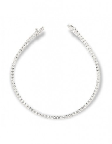 Bracciale Argento Tennis Zirconi Bianchi 2MM 20CM [dadd05ee]
