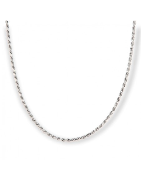 Collana Argento Rodiato Maglia Rope Sottile 3,85GR [9717c8dd]