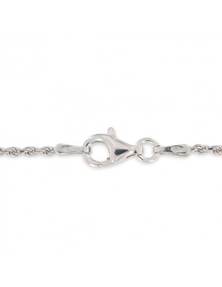 Collana Argento Rodiato Maglia Rope Sottile 3,85GR [cfa6d472]