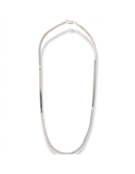 Collana Argento Rodiato Maglia Snake Schiacciata [f14e7c74]