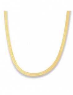 Collana Argento Dorato Maglia Snake Schiacciata [635c4b73]