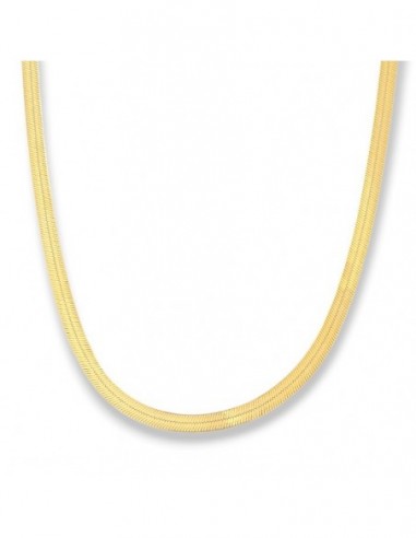 Collana Argento Dorato Maglia Snake Schiacciata [635c4b73]