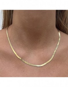 Collana Argento Dorato Maglia Snake Piatta 13GR [07705a87] 2