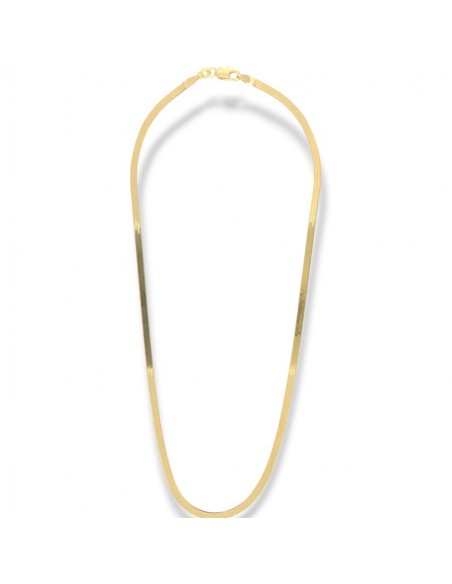 Collana Argento Dorato Maglia Snake Piatta 13GR [8a91b746]