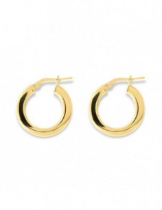 Orecchini Argento Dorato Cerchi 21MM [cc2747a5] 2