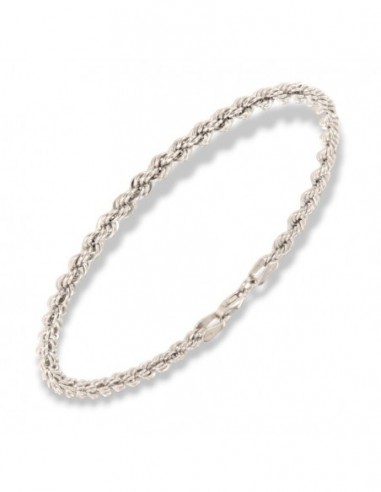 Bracciale Oro Bianco Maglia Rope 2,85GR [6f9c2e26]