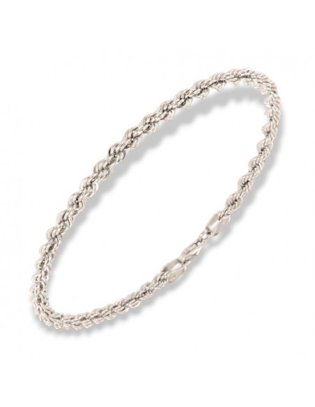 Bracciale Oro Bianco Maglia Rope 2,85GR [6f9c2e26]