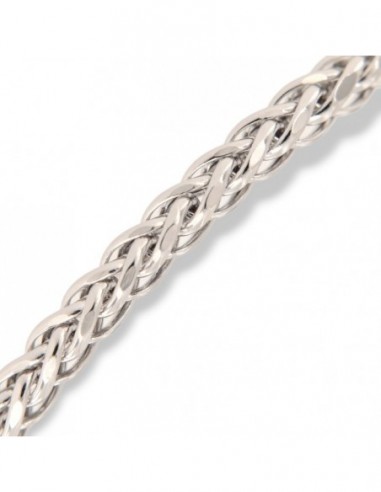 Bracciale Oro Bianco Maglia Quadrispiga 5,52GR [c46ecd33]