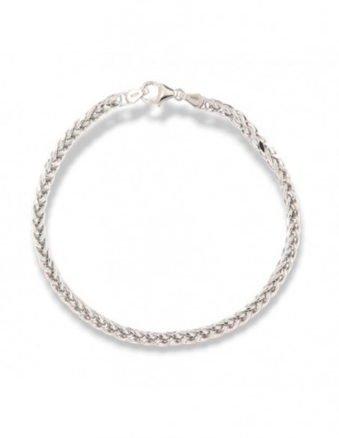 Bracciale Oro Bianco Maglia Quadrispiga 5,52GR [c13e8a2d]