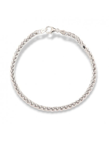 Bracciale Oro Bianco Maglia Quadrispiga 5,52GR [c13e8a2d]
