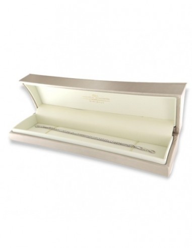 Bracciale Oro Bianco Maglia Quadrispiga 3,4GR [ffd6222b]