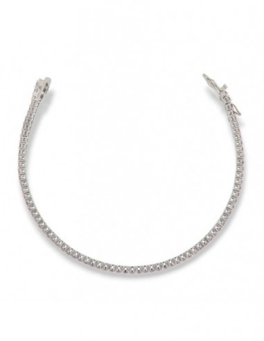 Bracciale Argento Tennis Zirconi Lilla 2MM [63aacc8d]