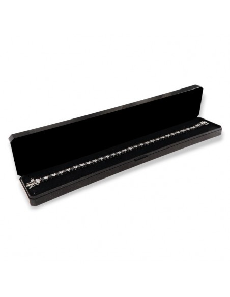 Bracciale Argento Tennis Zirconi Bianchi/Neri 3MM [d3bc43f5]