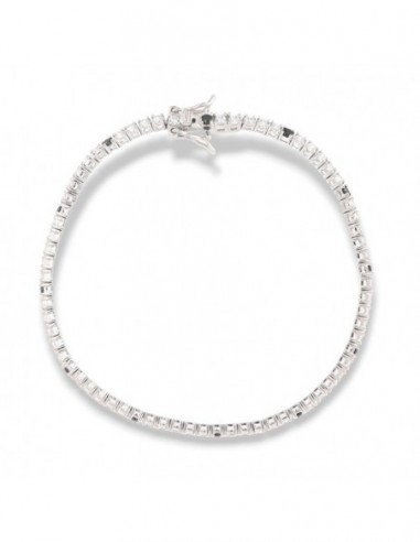 Bracciale Argento Tennis Zirconi Bianchi/Neri 2MM [e30d5af0]