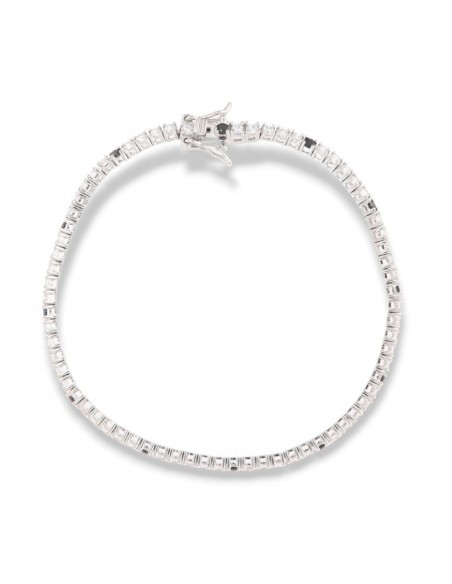 Bracciale Argento Tennis Zirconi Bianchi/Neri 2MM [e30d5af0]