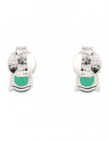 Orecchini Argento Rodiato Goccia Verde [3a999179]