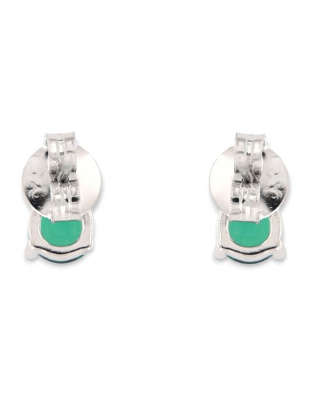 Orecchini Argento Rodiato Goccia Verde [3a999179]