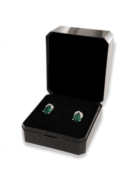 Orecchini Argento Rodiato Goccia Verde [8d84507d]