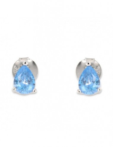 Orecchini Argento Rodiato Goccia Celeste [4e6cc57b]