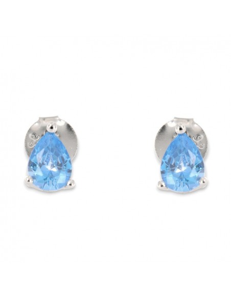 Orecchini Argento Rodiato Goccia Celeste [4e6cc57b]