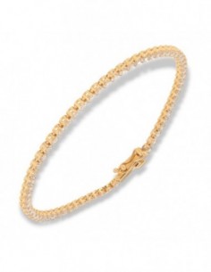 Bracciale Oro Giallo Tennis Zirconi Bianchi 2MM [81d5cd4a]