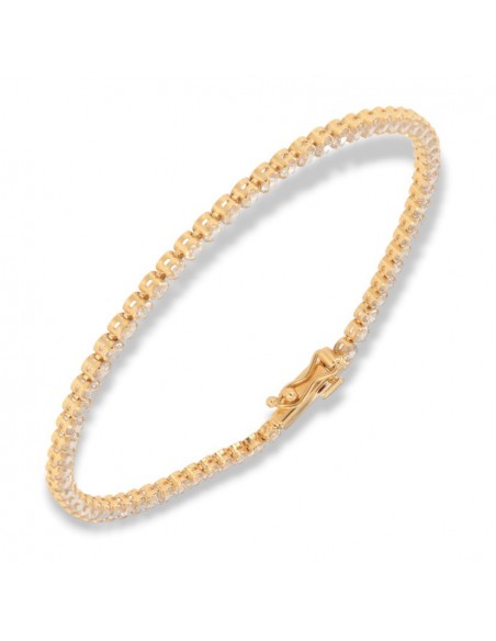 Bracciale Oro Giallo Tennis Zirconi Bianchi 2MM [81d5cd4a]