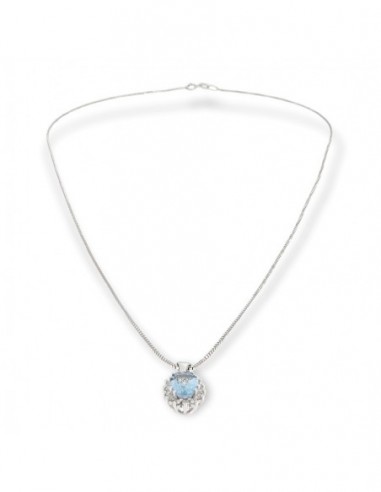 COLLANA PRINCIPESSA  ACQUAMARINA 0,64 OVALE [ce4e3f0d]