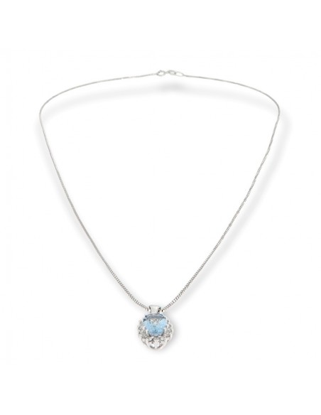 COLLANA PRINCIPESSA  ACQUAMARINA 0,64 OVALE [ce4e3f0d]