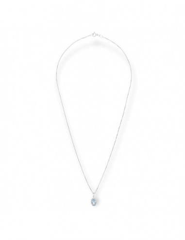 COLLANA PRINCIPESSA  ACQUAMARINA 0,64 OVALE [cb1e7813]