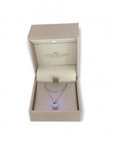 COLLANA PRINCIPESSA  ACQUAMARINA 0,64 OVALE [a525fa1a]