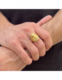 Anello Argento Rodiato Sfinge Egiziana Con  Geroglifici [9e31b49e] 2