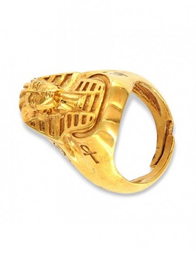 Anello Argento Rodiato Sfinge Egiziana Con  Geroglifici [640e09b6]