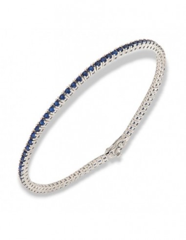 Bracciale Argento Tennis Zirconi Blu 2MM 21CM [7efcf9b3]