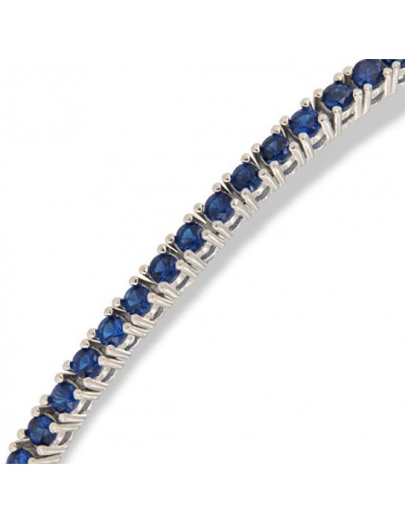 Bracciale Argento Tennis Zirconi Blu 2MM 21CM [c43d335d]