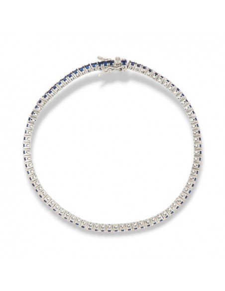 Bracciale Argento Tennis Zirconi Blu 2MM 21CM [c16d7443]