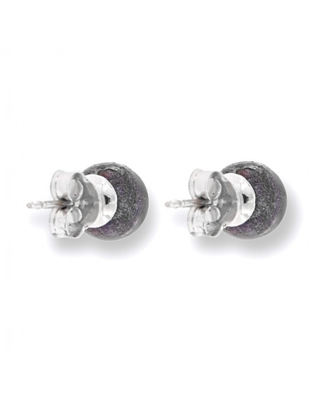 Orecchini Oro Bianco Perla Nera Acqua Dolce 6MM [04df35fe]