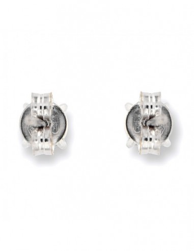 Orecchini Oro Bianco Zirconi Celeste 4,5MM [186d57f9]