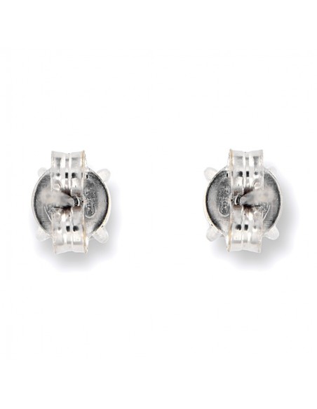 Orecchini Oro Bianco Zirconi Celeste 4,5MM [186d57f9]